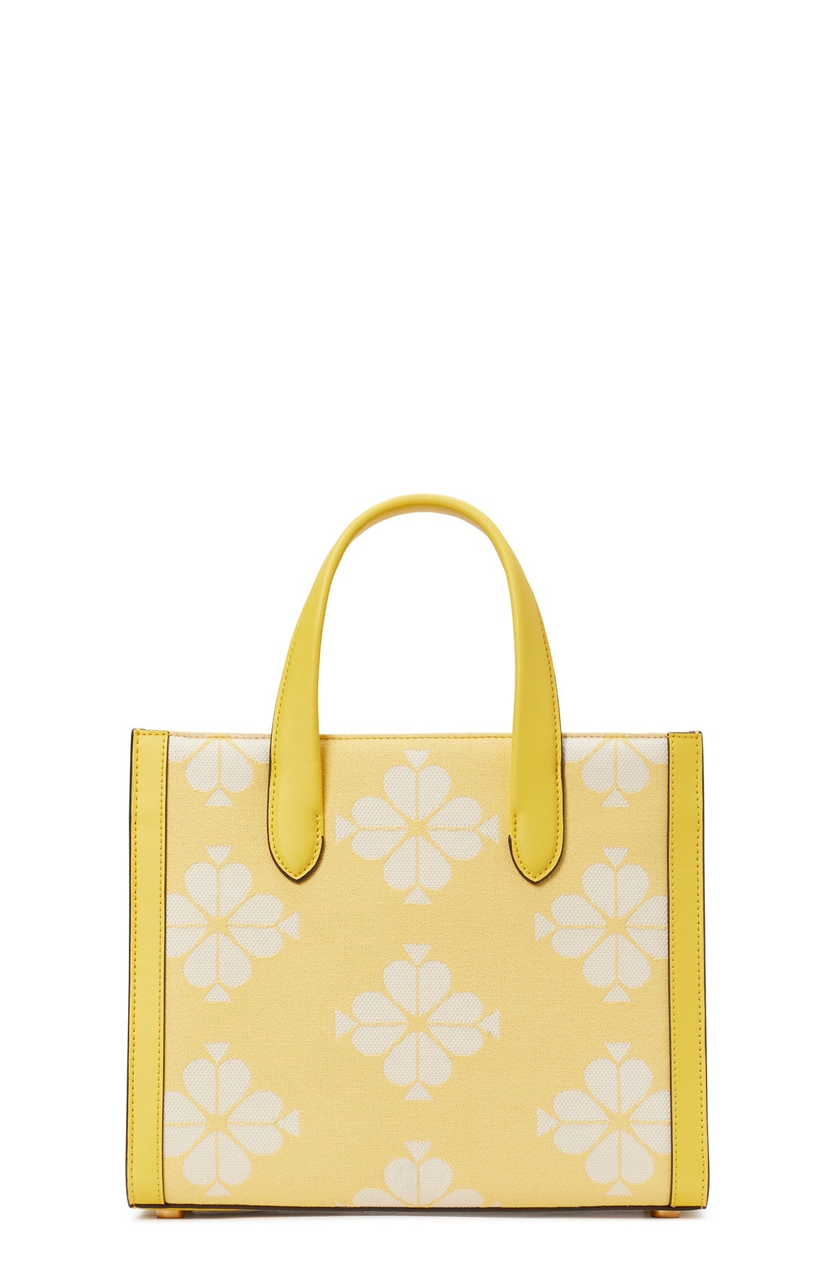 KB959-spade flower two-tone canvas manhattan small tote-Dandelion Yellow Mul