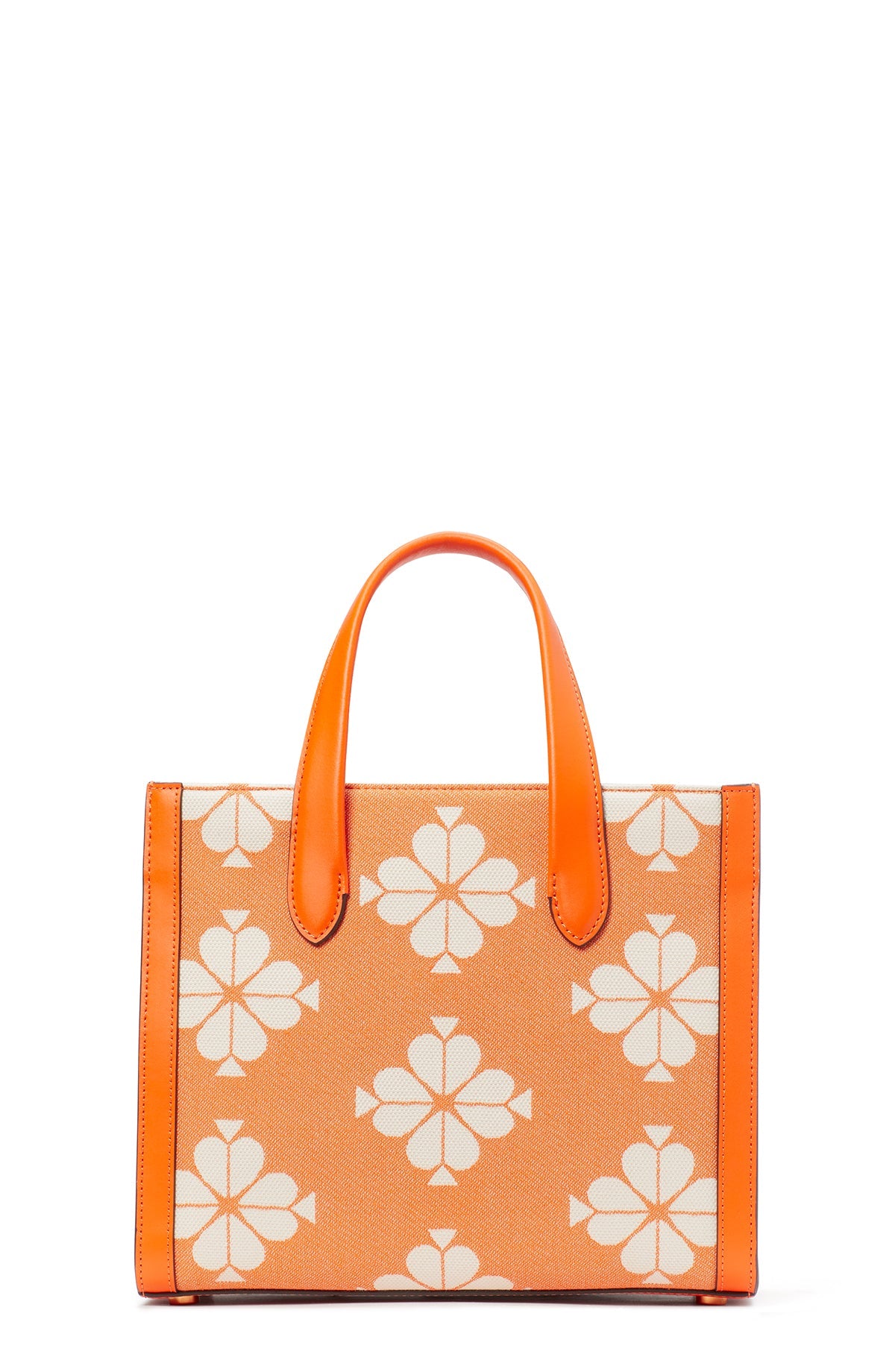 KB959-spade flower two-tone canvas manhattan small tote-Satsuma Multi