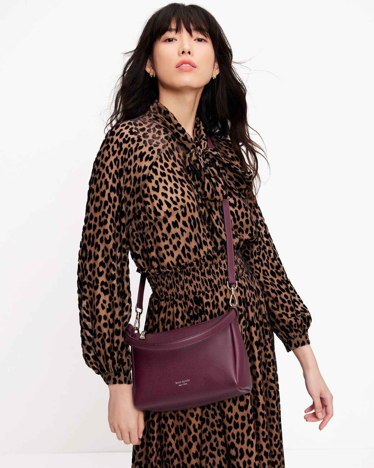 Knott Medium Shoulder Bag-KB982-Deep Cherry