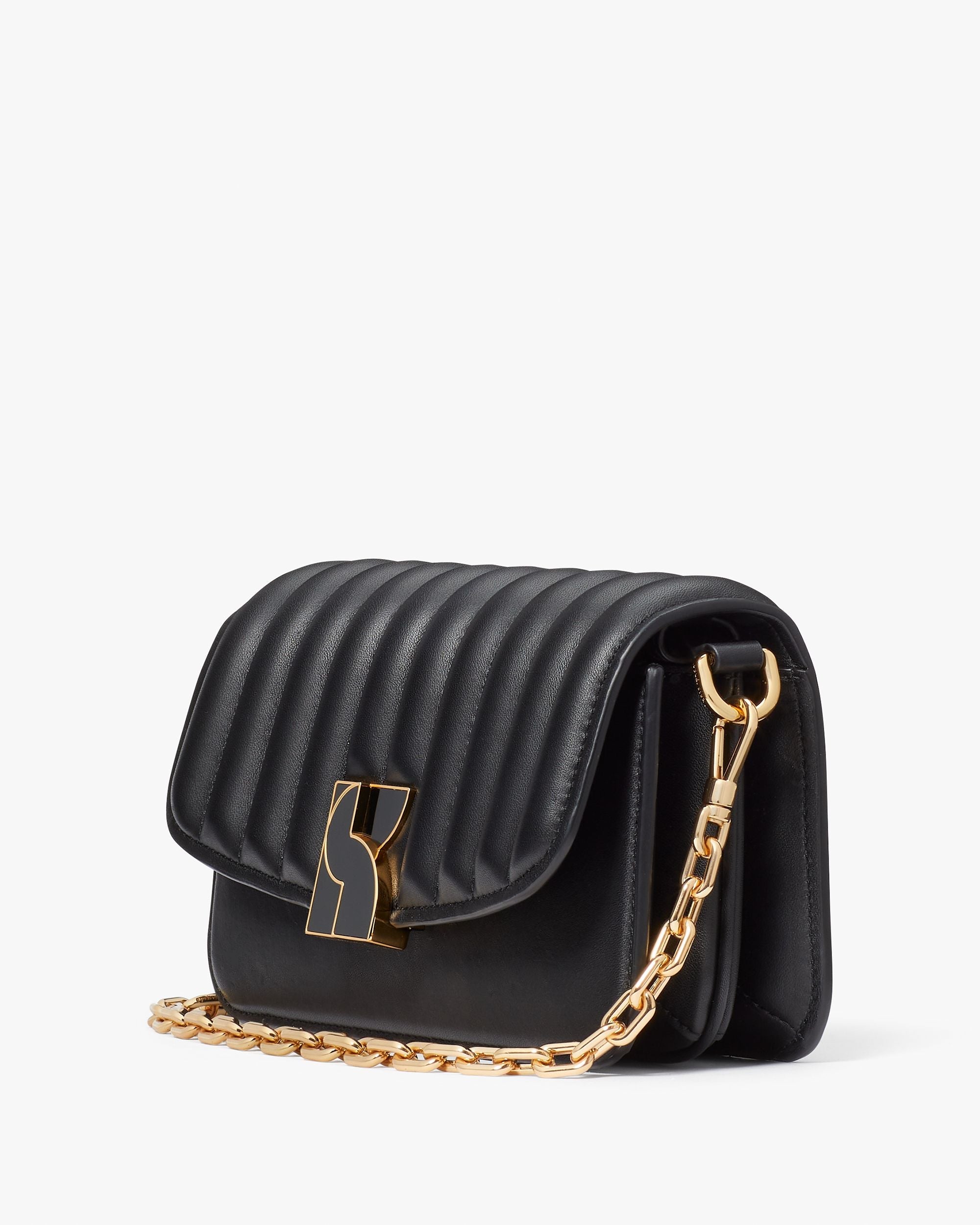 KC931-Dakota Trapunto Small Crossbody-Black