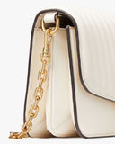 KC932-Dakota Trapunto Medium Convertible Shoulder Bag-Cream