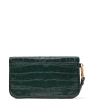 KD172-dakota croc-embossed flap wristlet-Rock Garden