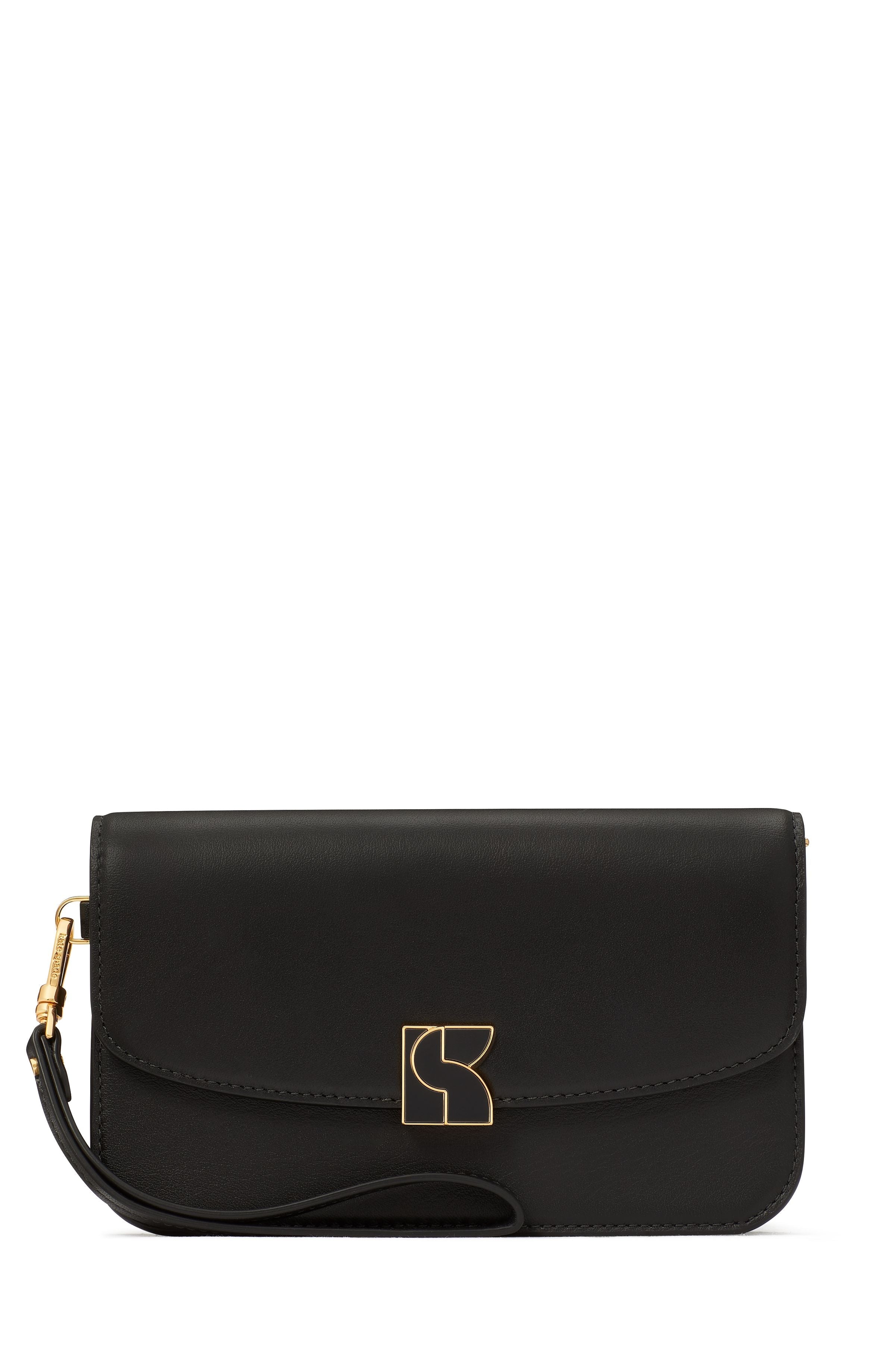 KD173-dakota flap wristlet-Black