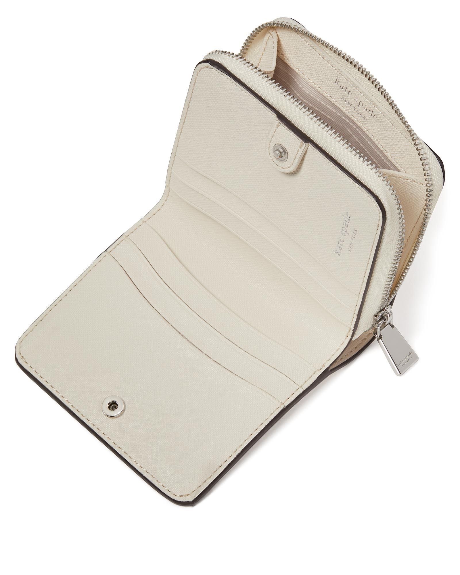 KD189-morgan crystal inlay small compact wallet-Parchment