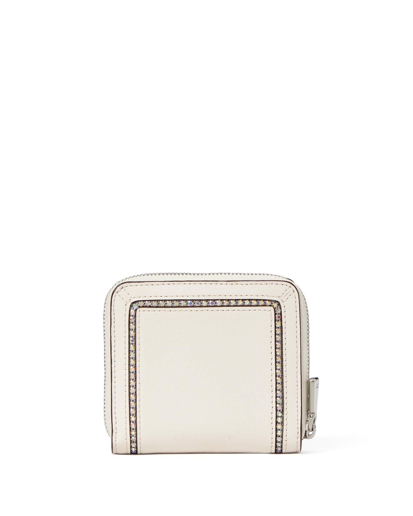 KD189-morgan crystal inlay small compact wallet-Parchment