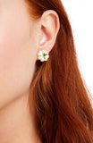 KD310-heritage bloom studs-Emerald