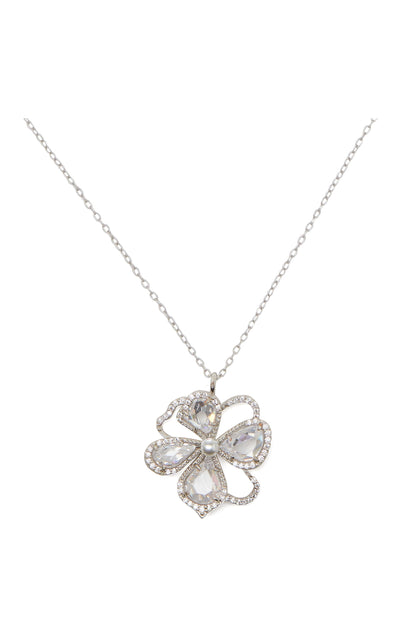 KD882-precious bloom mini pendant-Clear/Silver
