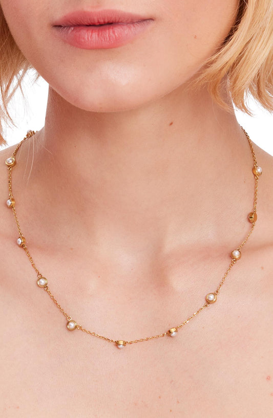 ke034_Set In Stone Station Necklace_White Gold