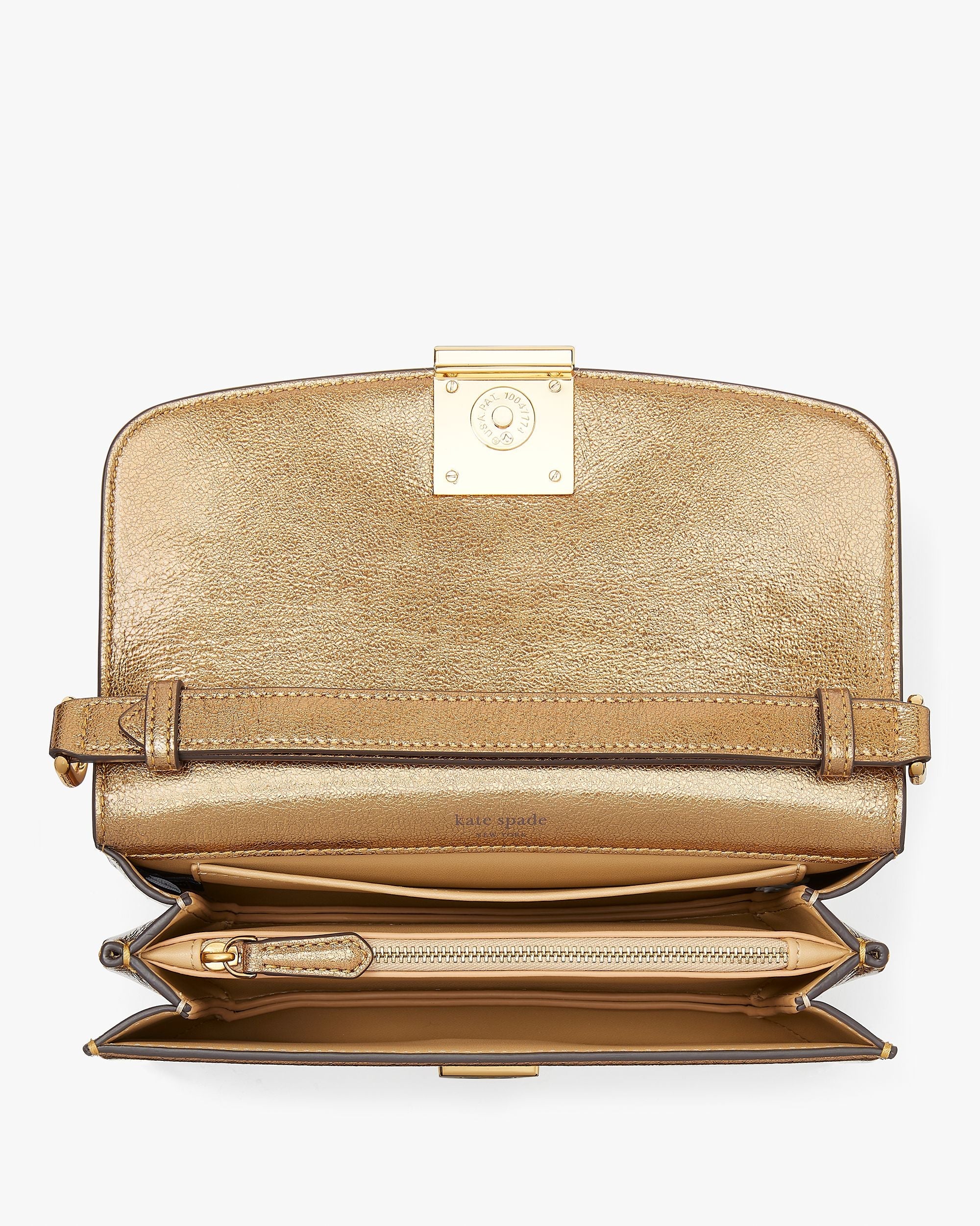 KE170-Dakota Metallic Small Crossbody-Gold