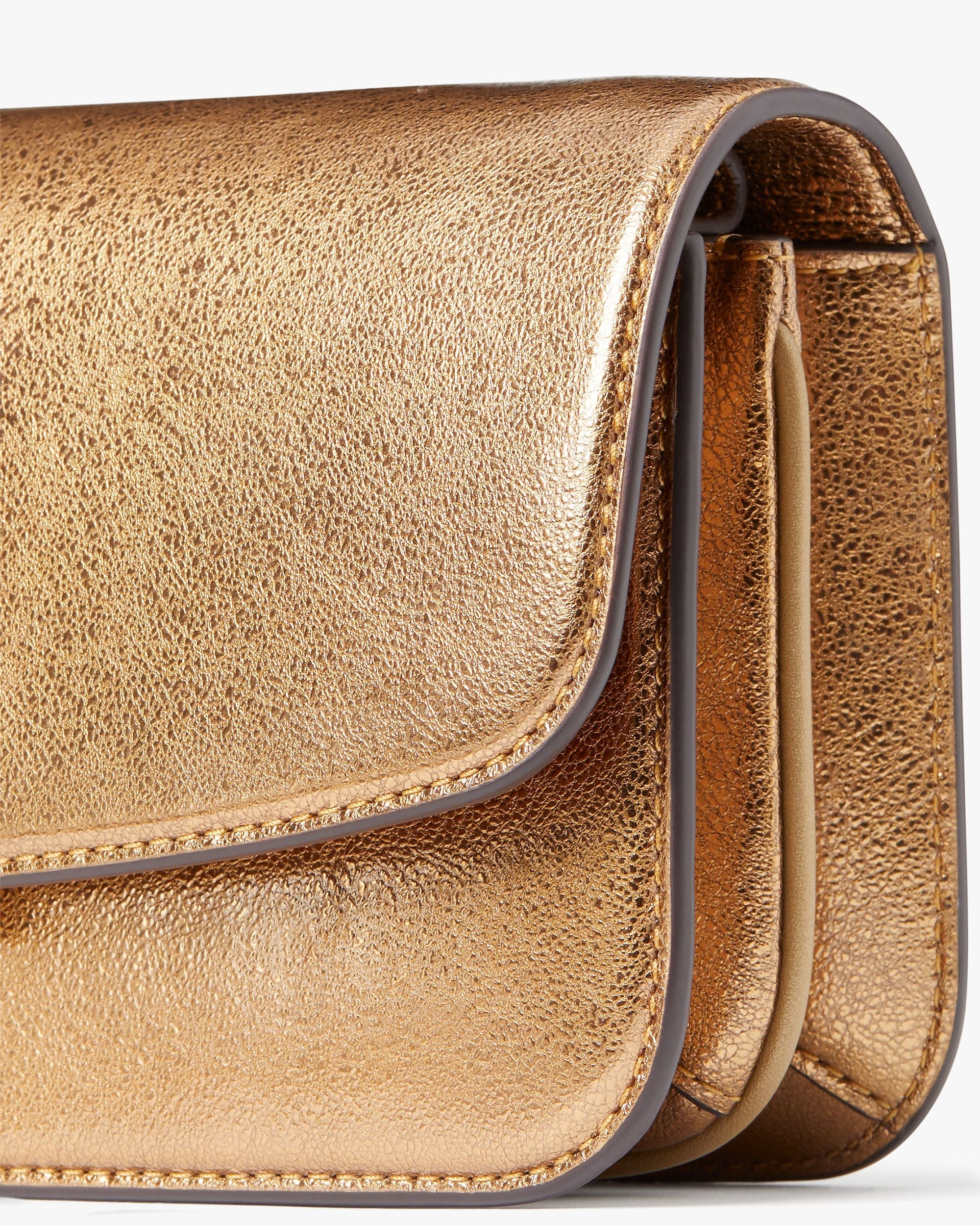 KE170-Dakota Metallic Small Crossbody-Gold