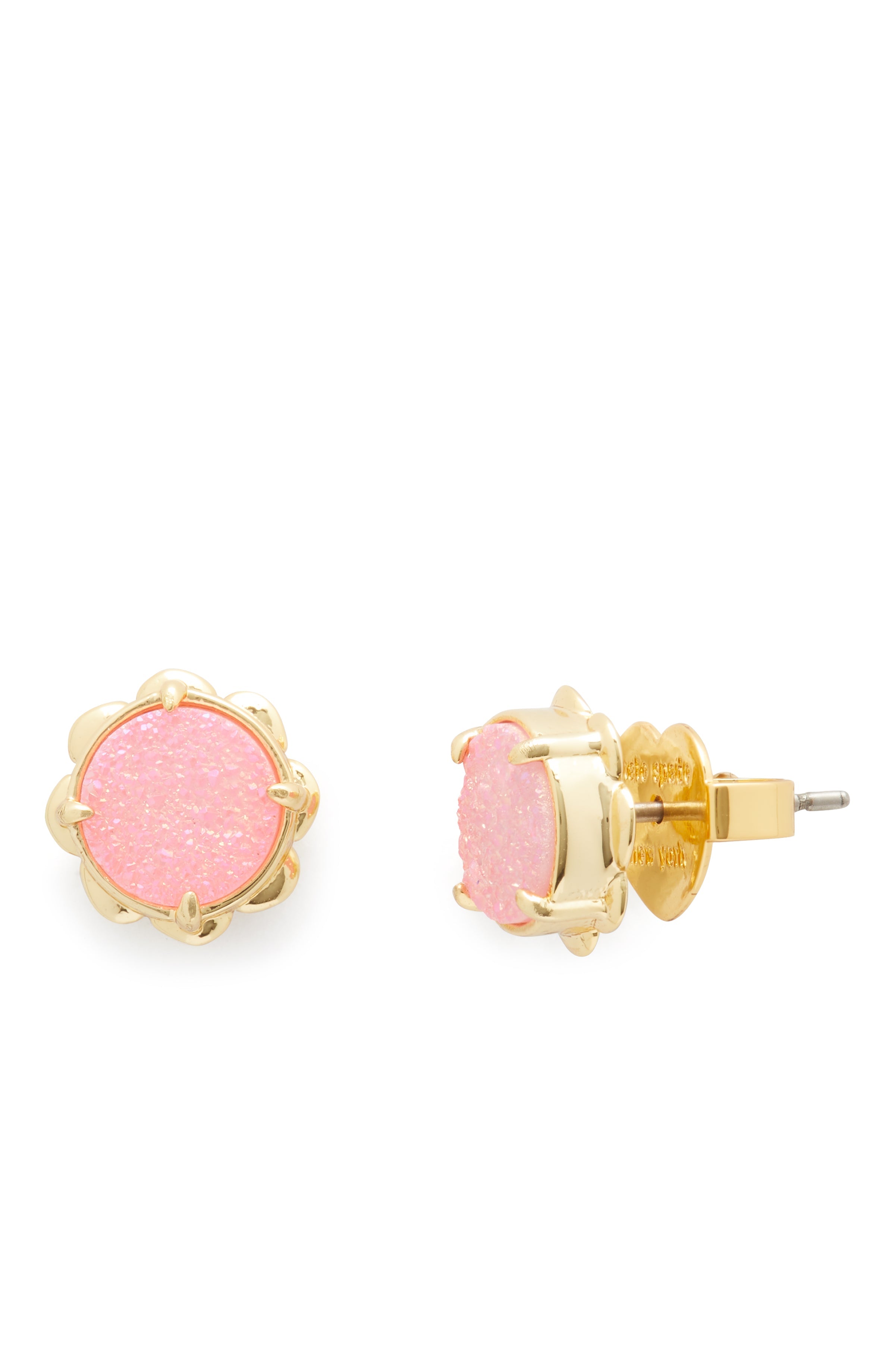 KF093-Glam Gems Studs-Pink/Gold