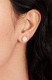 KF095-Glam Gems Studs-White Gold