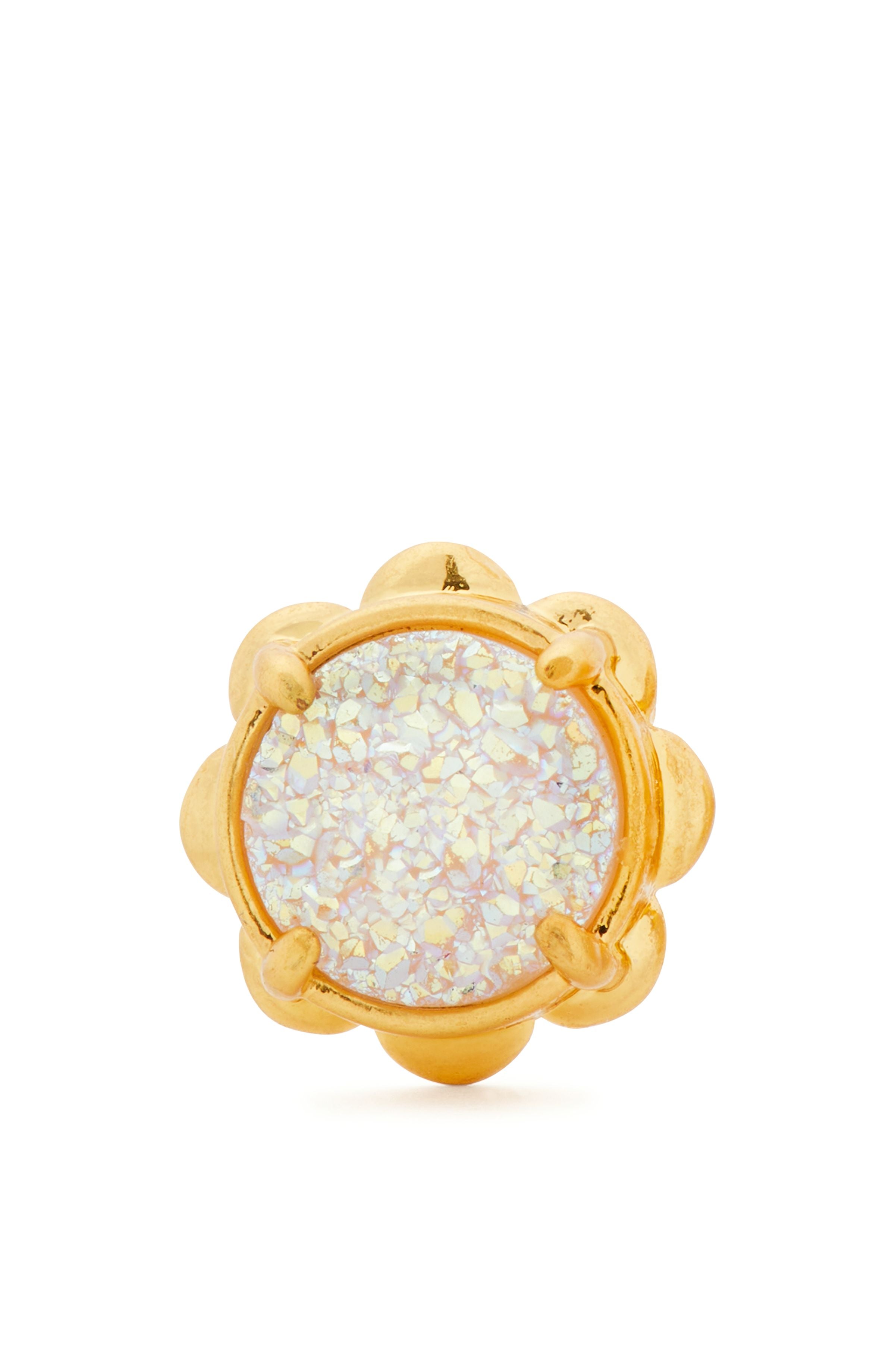 KF095-Glam Gems Studs-White Gold