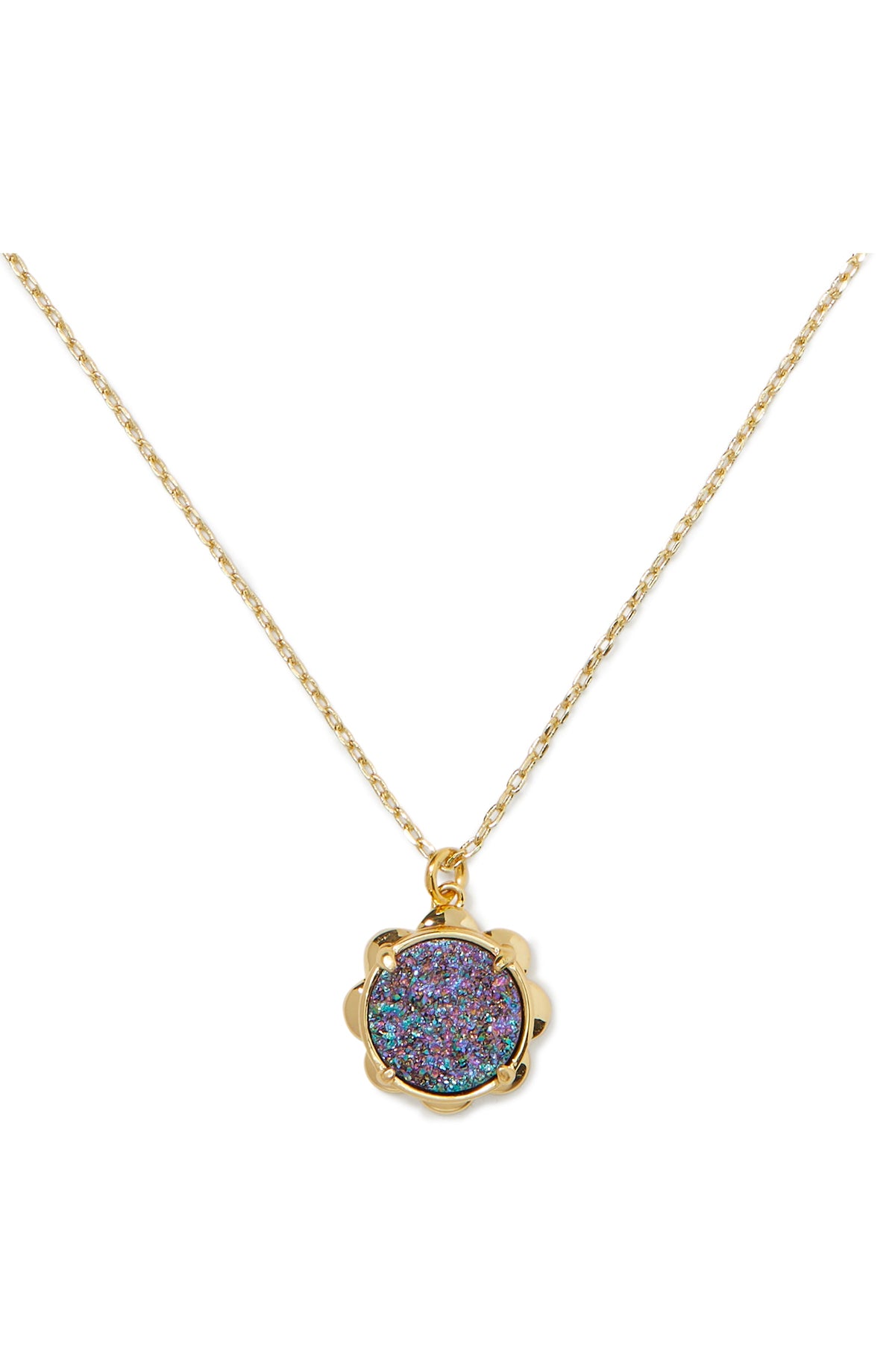 KF113-Glam Gems Pendant-Pink/Gold