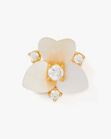 KF145-Precious Pansy Studs Set-White Multi