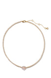 KF147-Precious Pansy Tennis Necklace-White Multi