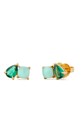 KF177-Showtime Toi Et Moi Studs-Green Multi