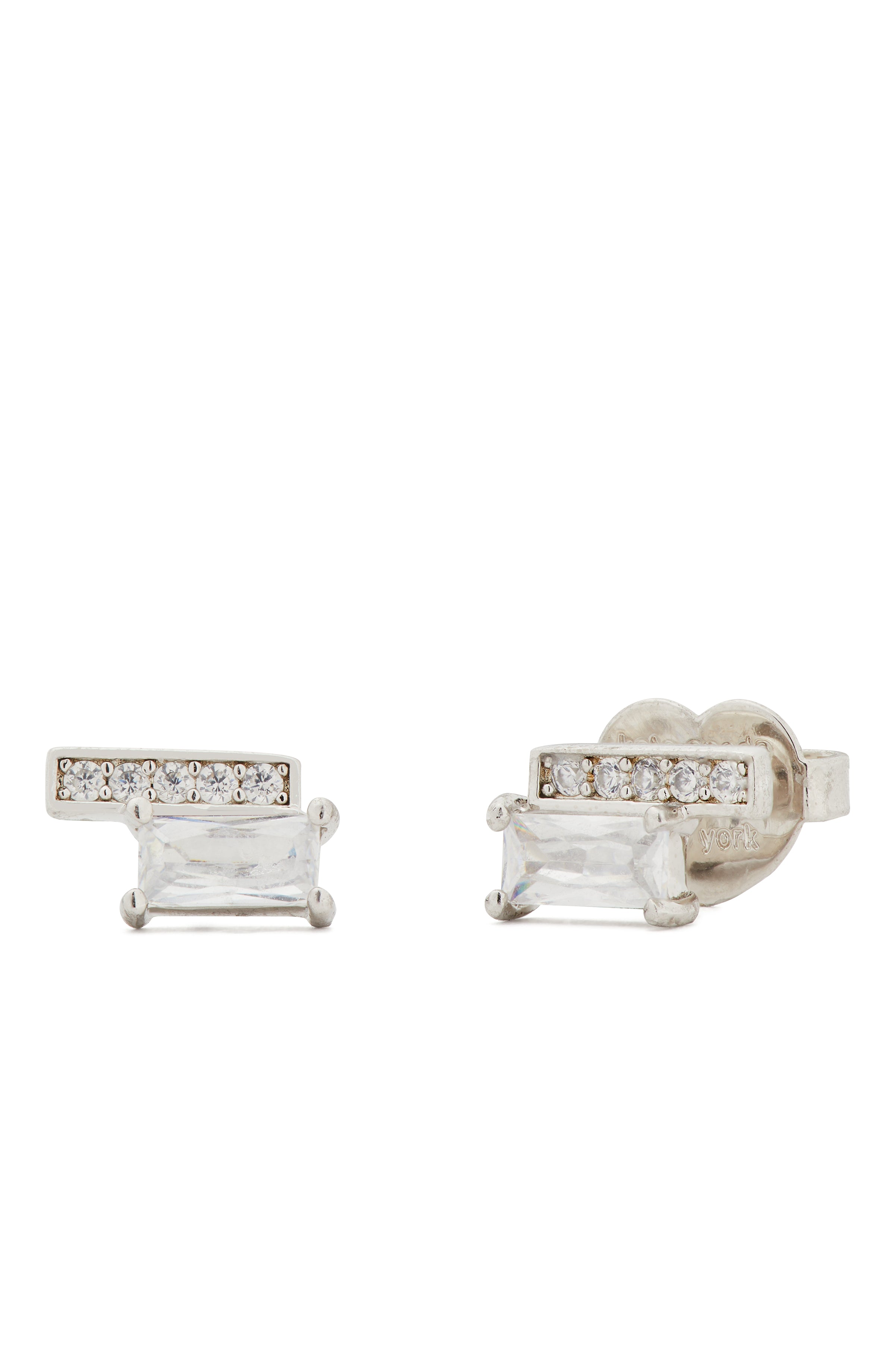 KF191-Precious Delights Delicate Studs-Clear/Silver