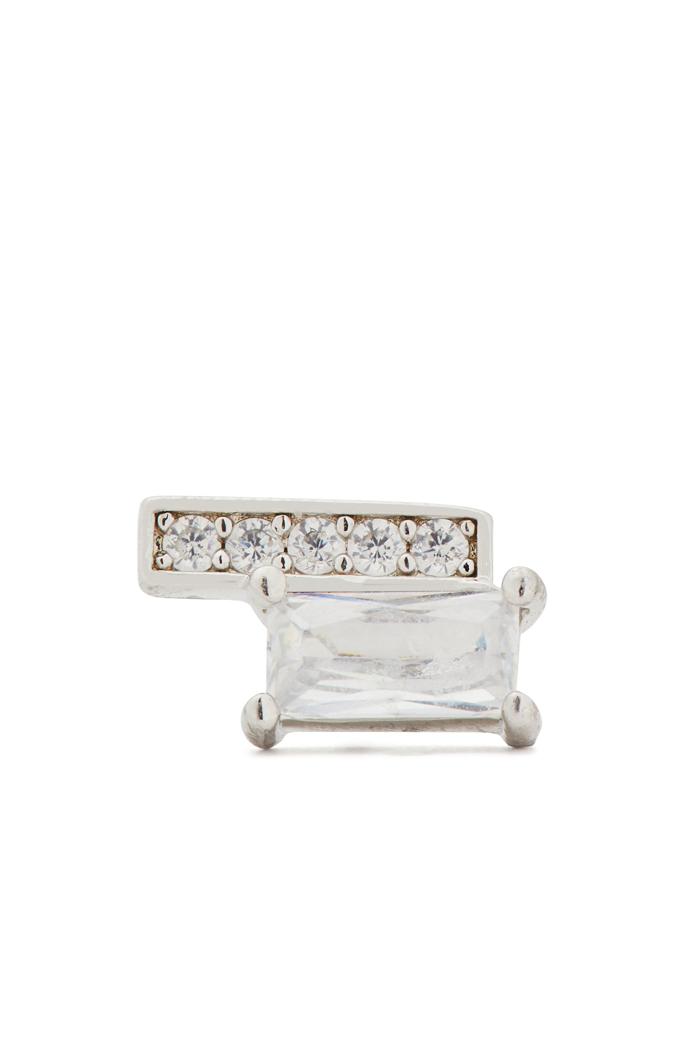 KF191-Precious Delights Delicate Studs-Clear/Silver