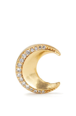 KF219-Like Magic Sun And Moon Studs-Clear/Gold