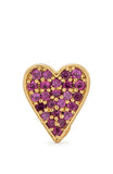 KF220-Like Magic Pavé Heart Studs-Ruby/Gold
