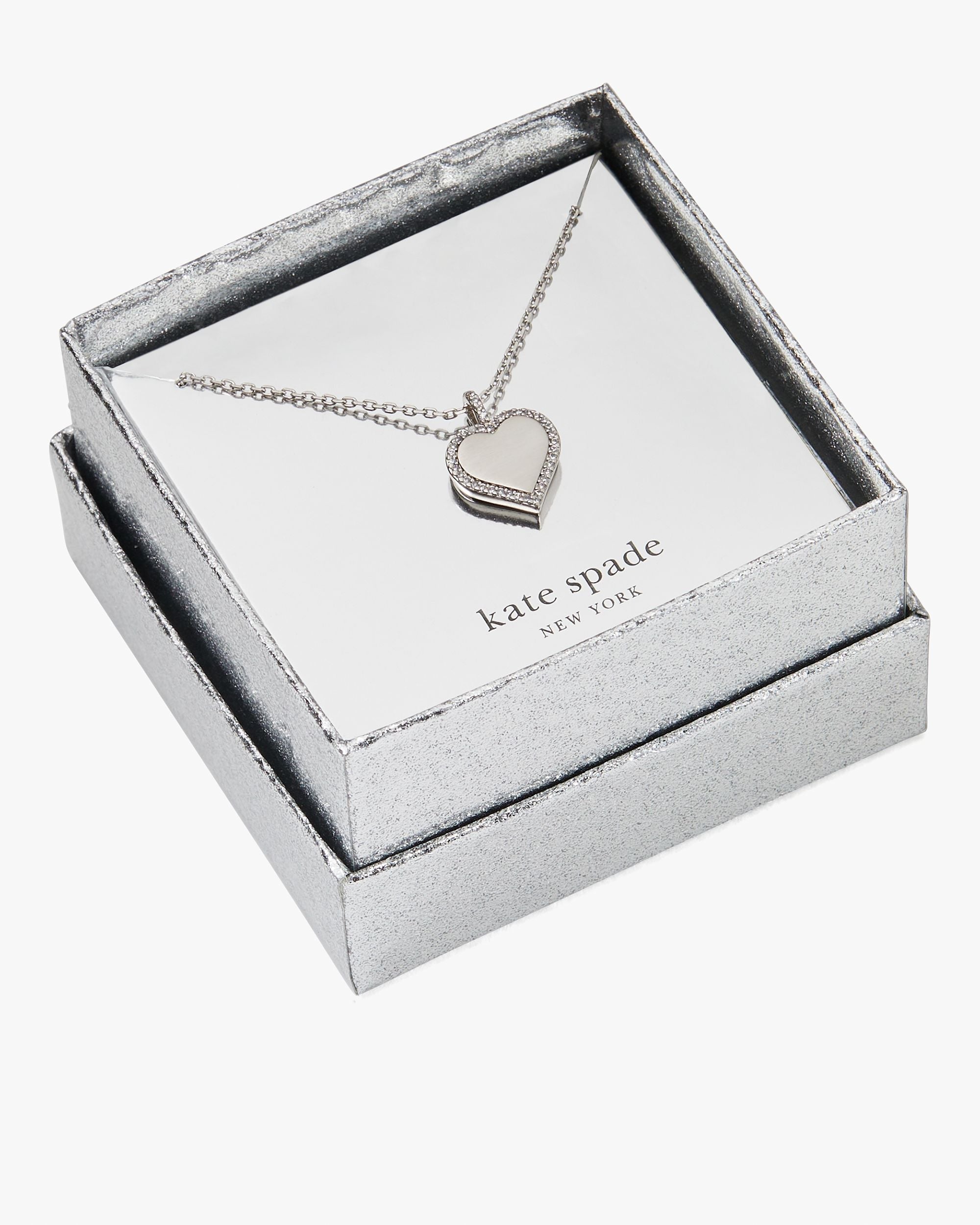 KF229-Take Heart Pendant Boxed Set-Clear/Silver