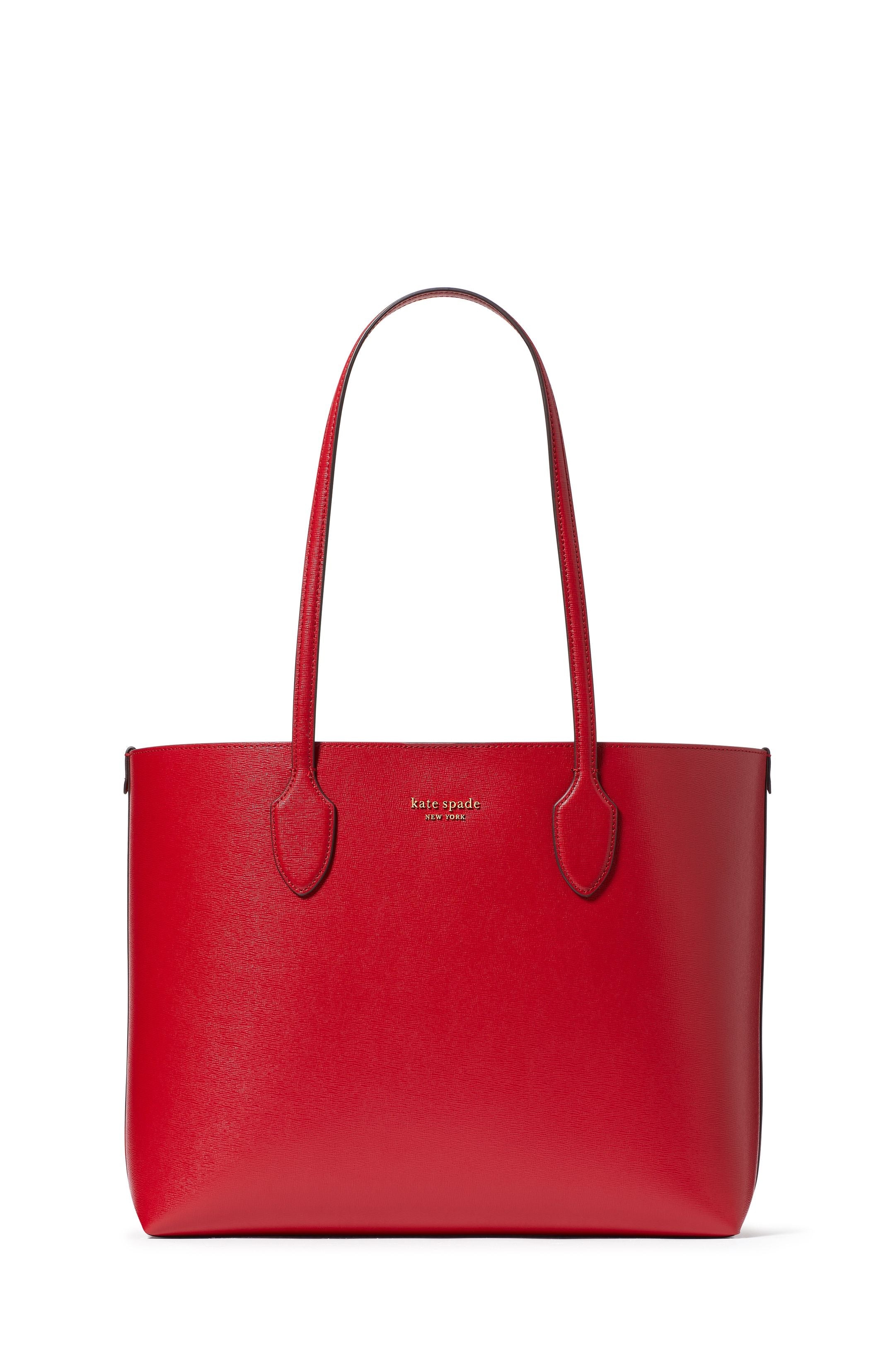 KF352-Bleecker Stencil Hearts Pop Large Tote-Perfect Cherry