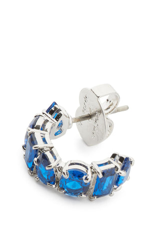 KF607-Candy Shop Small Stone Hoops-Sapphire