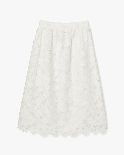 KF746-FLORALLACE SKRT-Fresh White