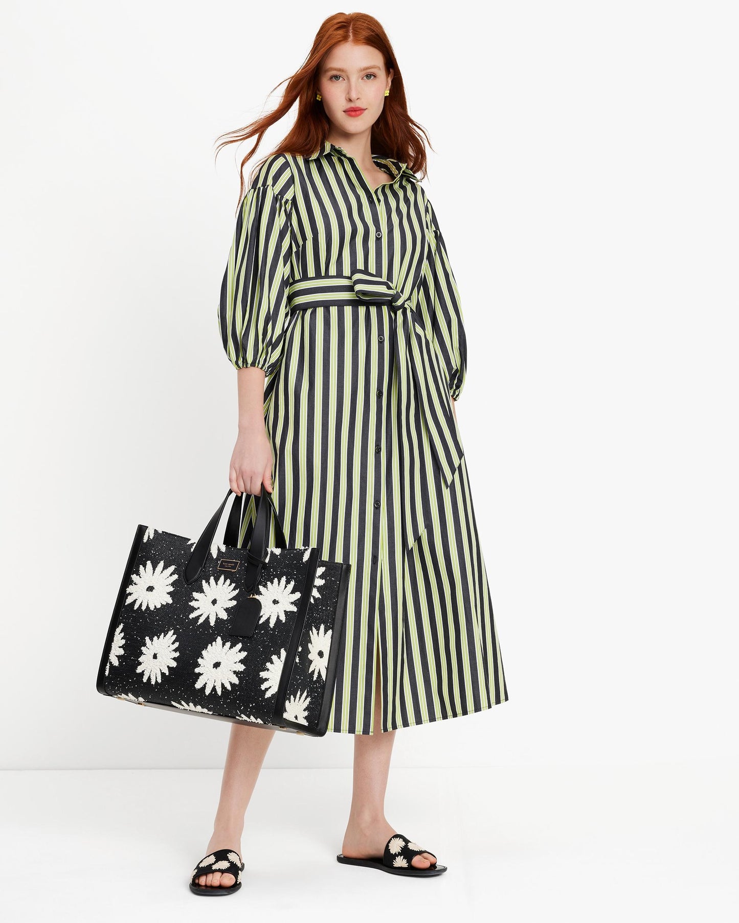 Springtime Stripe Shirtdress