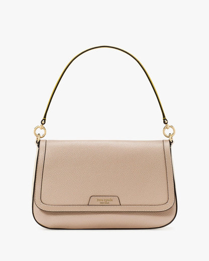 Hudson Colorblocked Flap Shoulder Bag