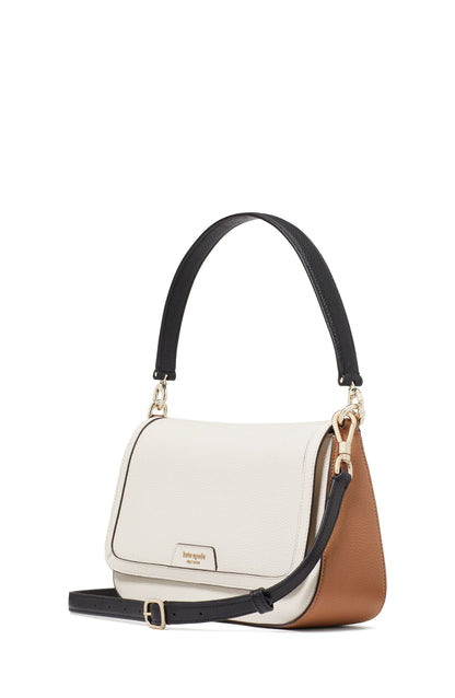 Hudson Colorblocked Flap Shoulder Bag