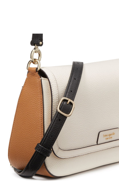 Hudson Colorblocked Flap Shoulder Bag