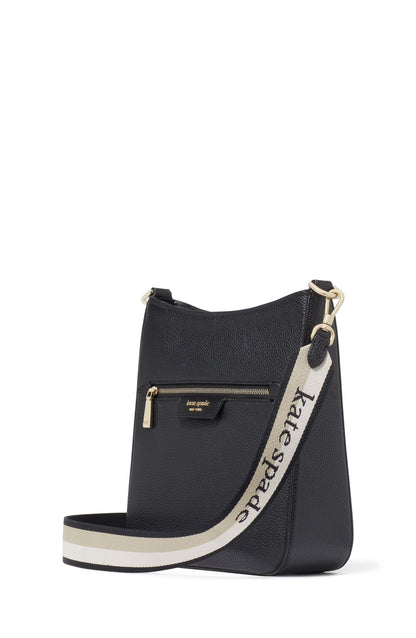 Hudson Pebbled Leather Large Messenger Crossbody