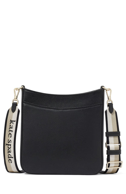 Hudson Pebbled Leather Large Messenger Crossbody