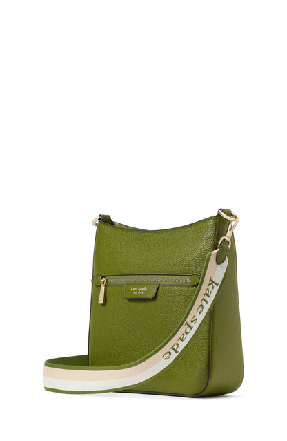 Hudson Pebbled Leather Large Messenger Crossbody