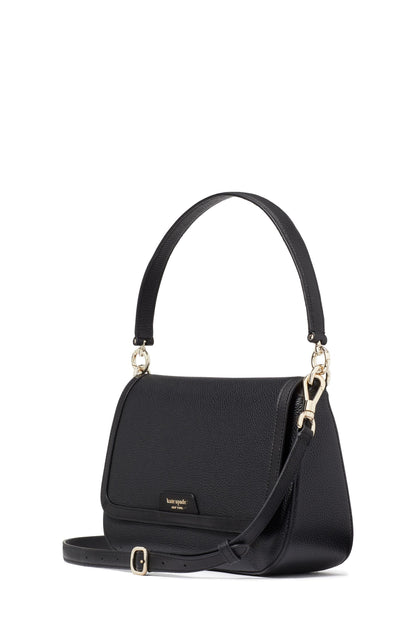 Hudson Pebbled Leather Flap Shoulder Bag