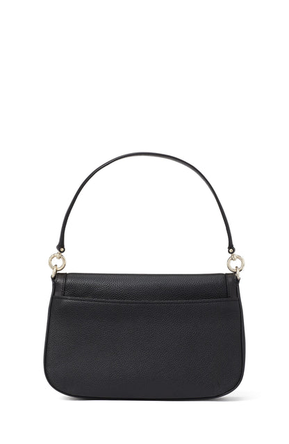 Hudson Pebbled Leather Flap Shoulder Bag