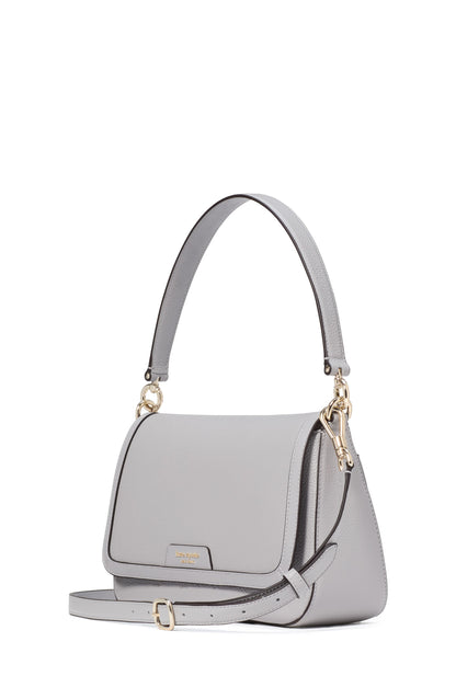 Hudson Pebbled Leather Flap Shoulder Bag