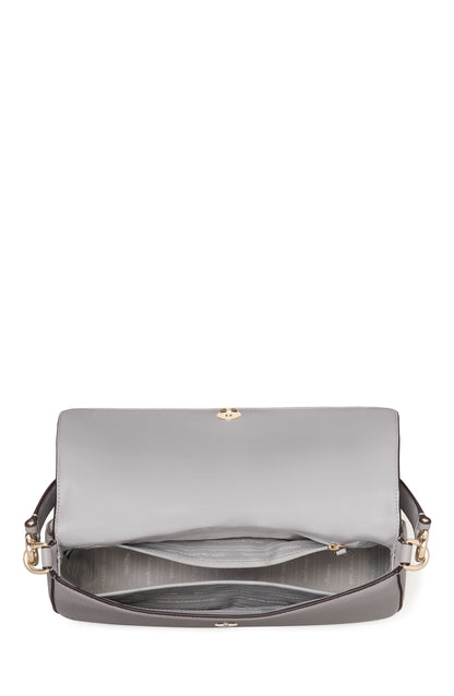 Hudson Pebbled Leather Flap Shoulder Bag