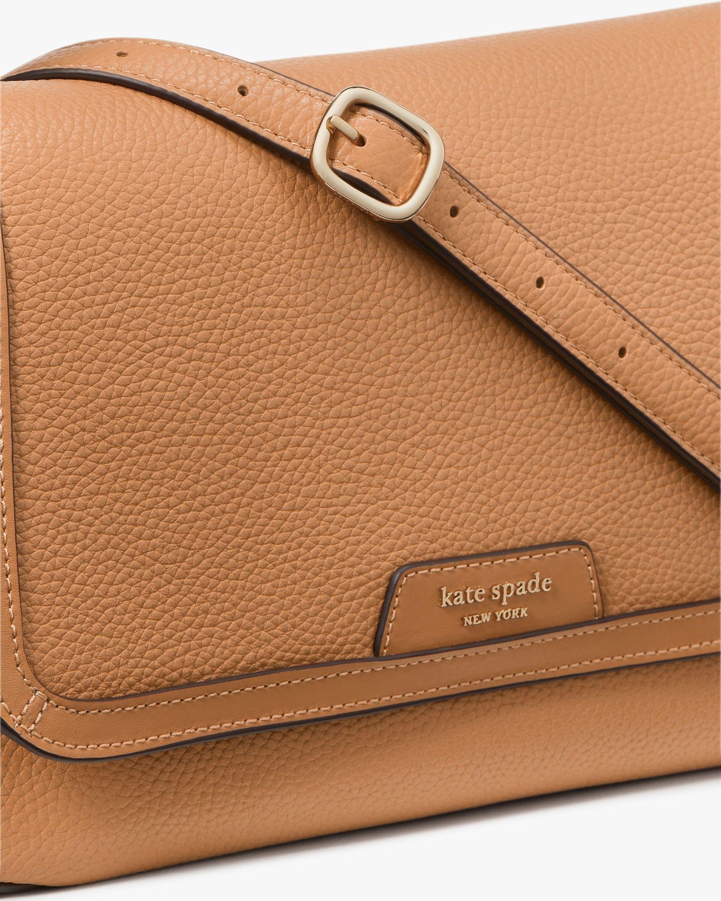 Hudson Pebbled Leather Flap Shoulder Bag