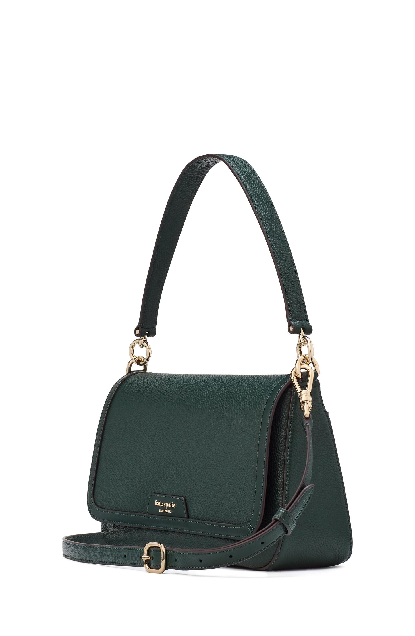 Hudson Pebbled Leather Flap Shoulder Bag