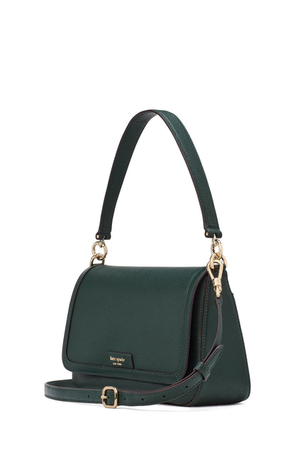 Hudson Pebbled Leather Flap Shoulder Bag