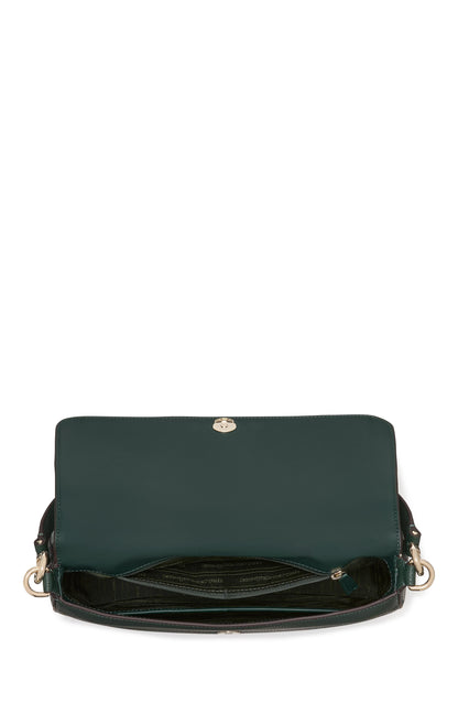 Hudson Pebbled Leather Flap Shoulder Bag