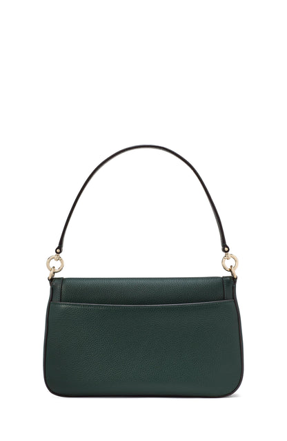 Hudson Pebbled Leather Flap Shoulder Bag