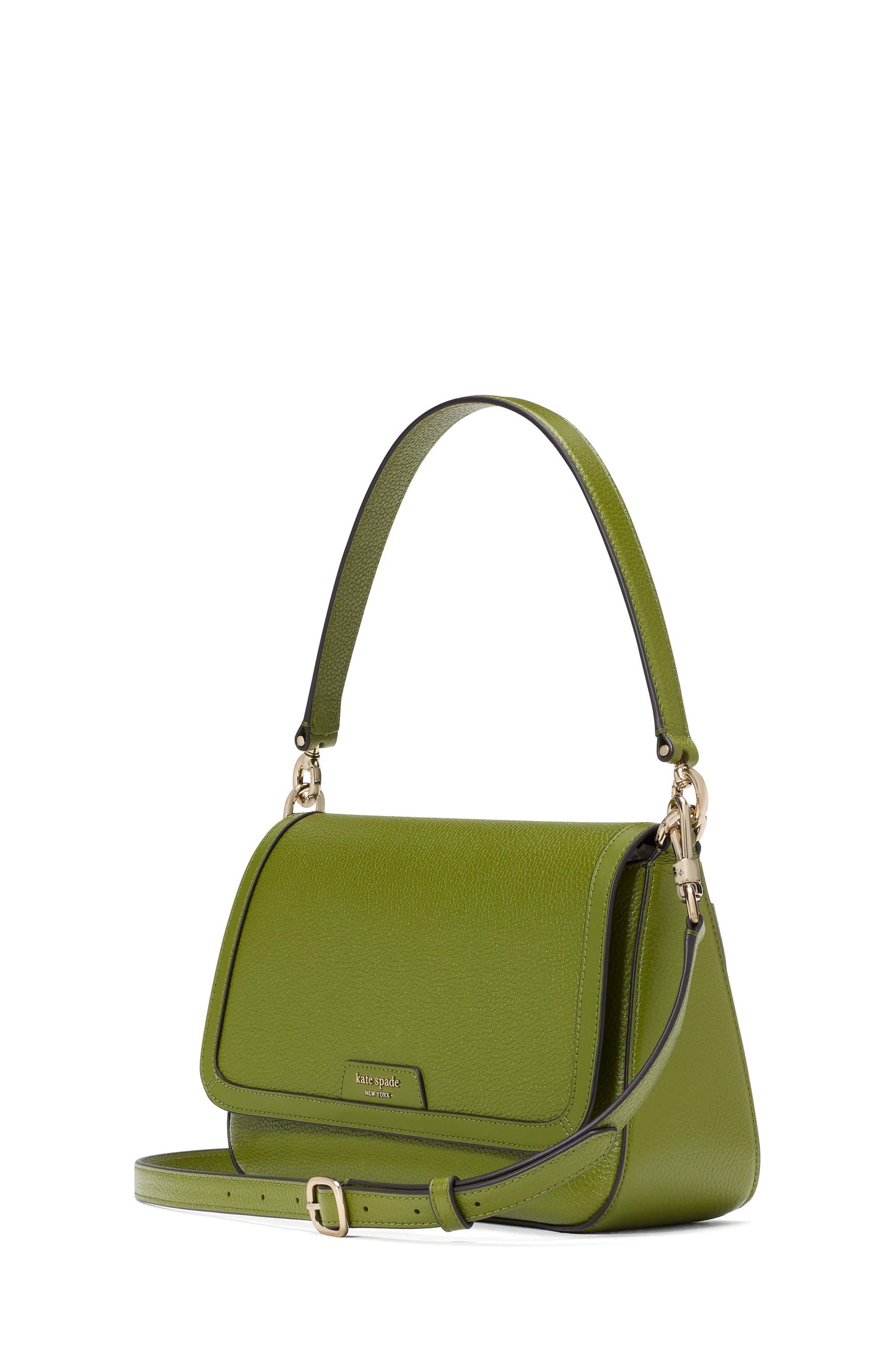 Hudson Pebbled Leather Flap Shoulder Bag
