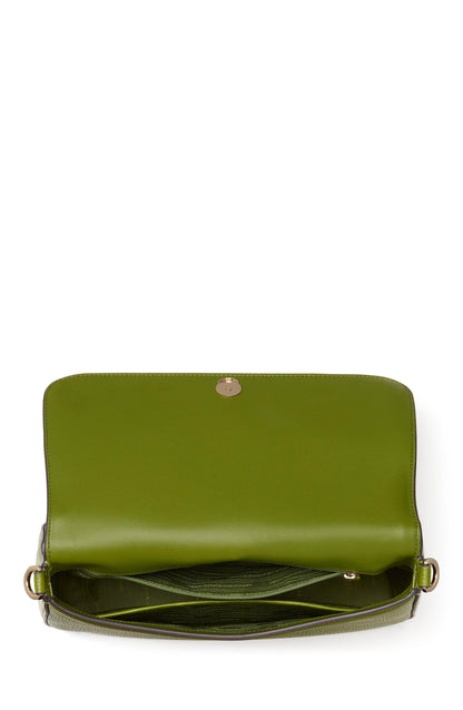 Hudson Pebbled Leather Flap Shoulder Bag