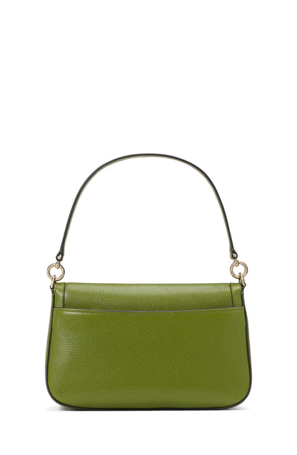 Hudson Pebbled Leather Flap Shoulder Bag