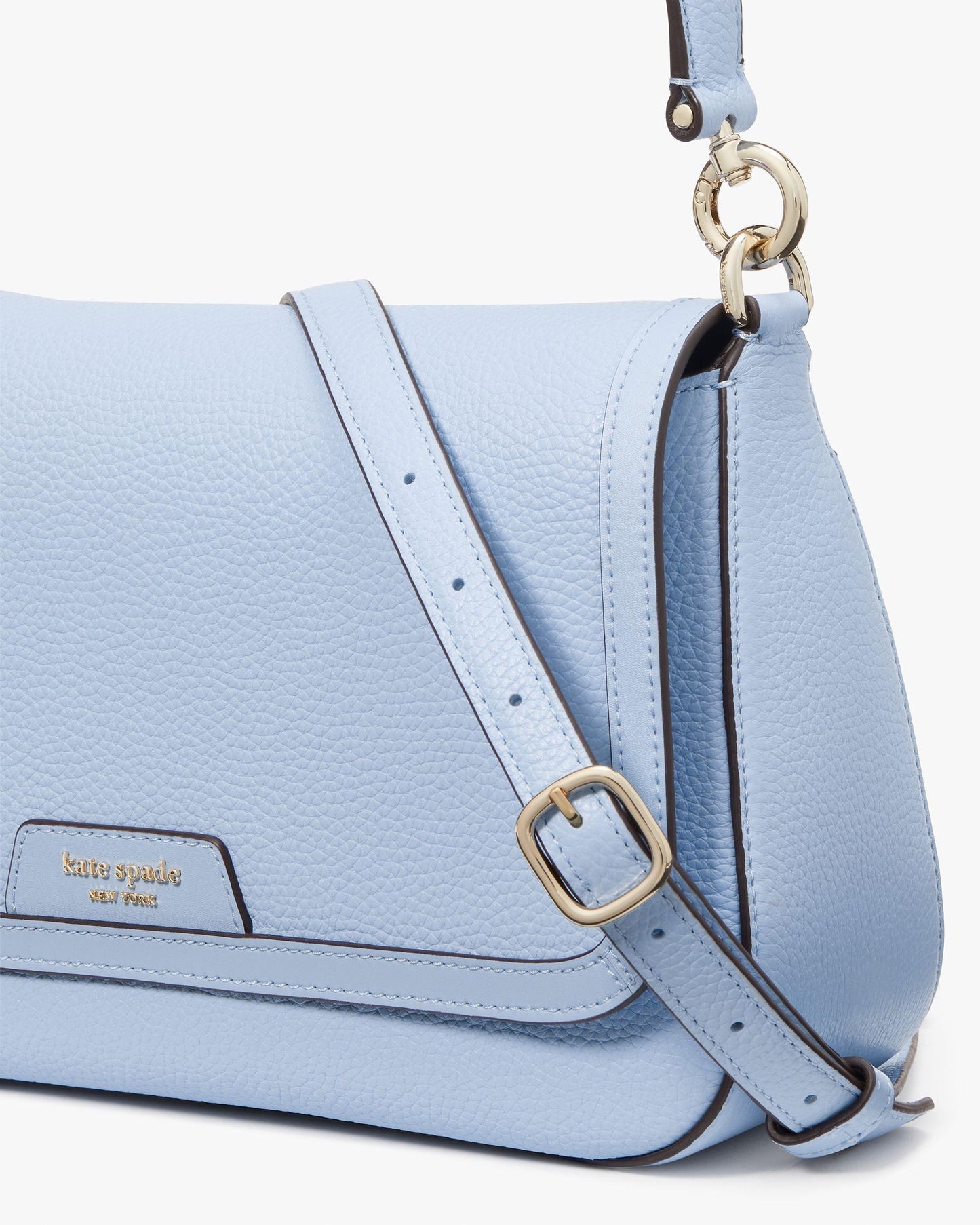 Hudson Pebbled Leather Flap Shoulder Bag