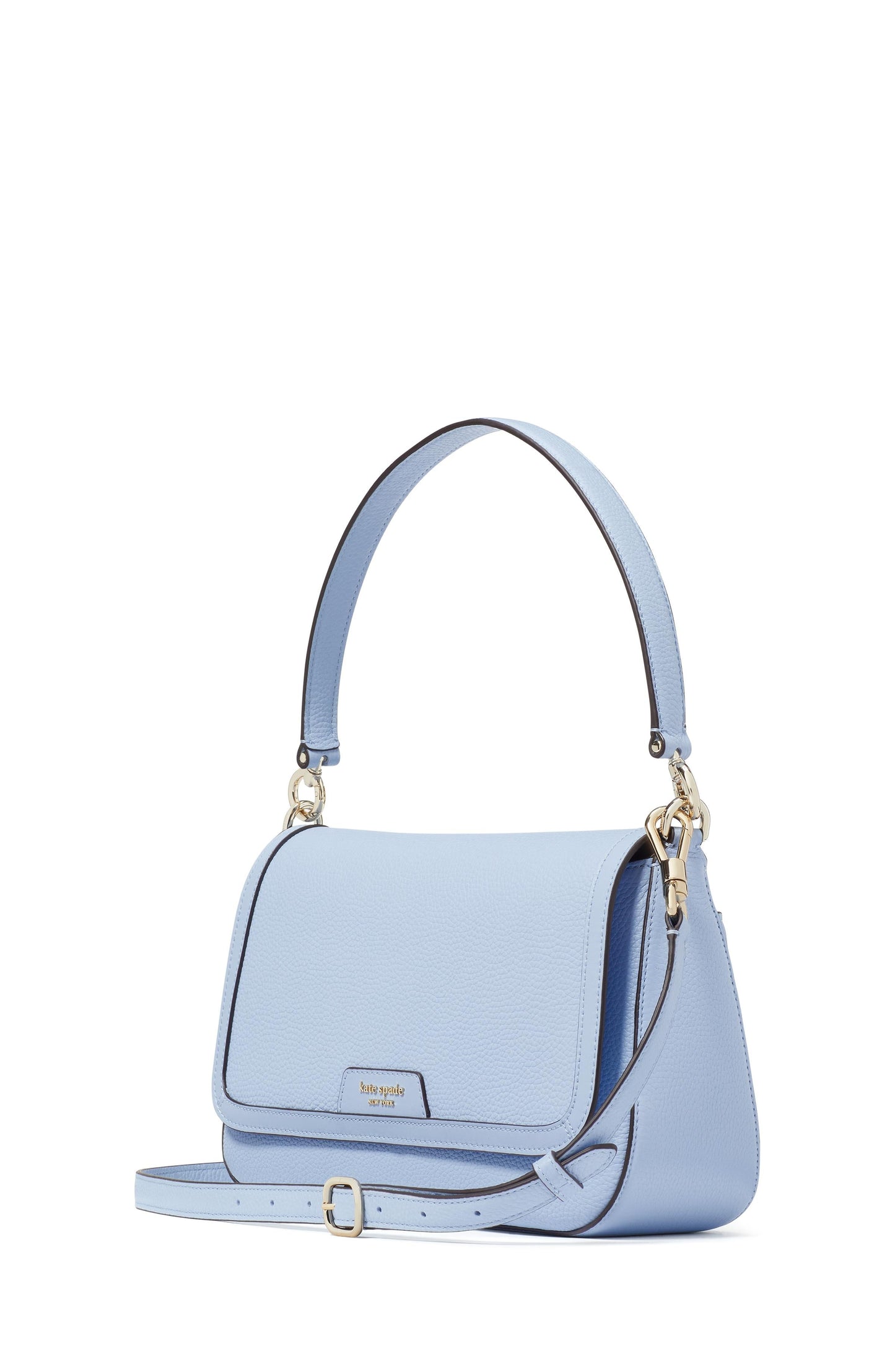 Hudson Pebbled Leather Flap Shoulder Bag